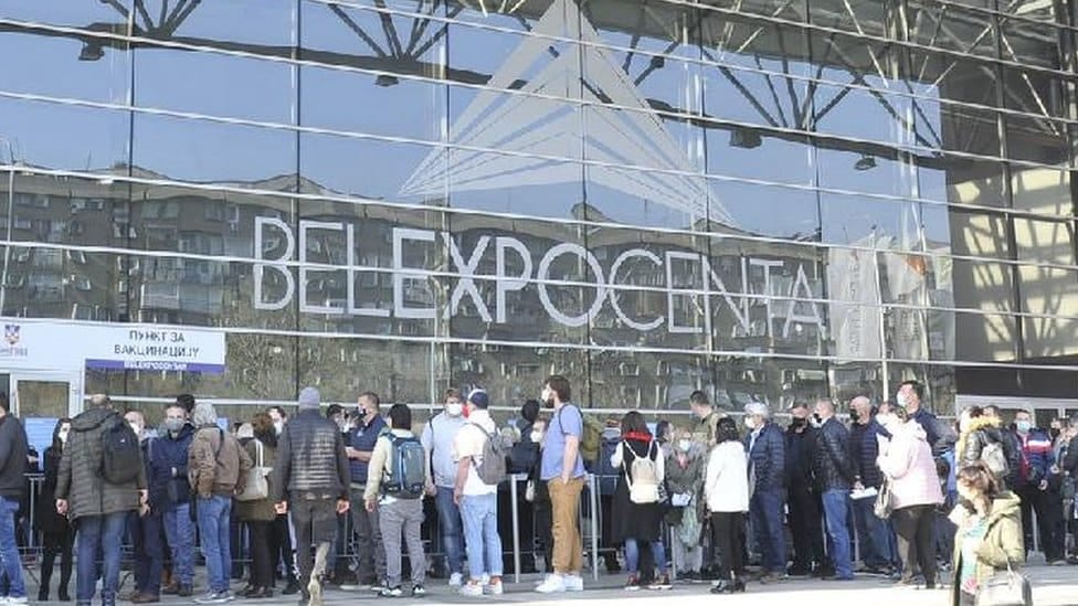 Gužva ispred Belekspo centra u Beogradu