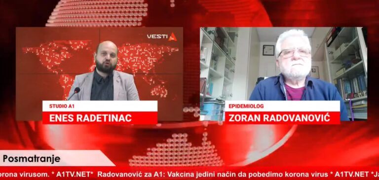 Radovanović za A1: Potrebno je povratiti poverenje da bismo imali više vakcinisanih