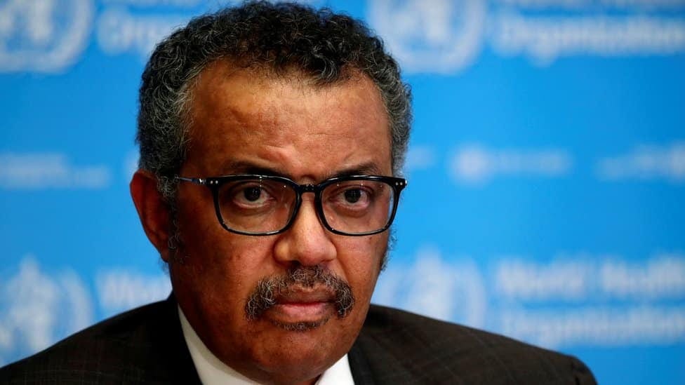 World Health Organization head Dr Tedros Adhanom Ghebreyesus