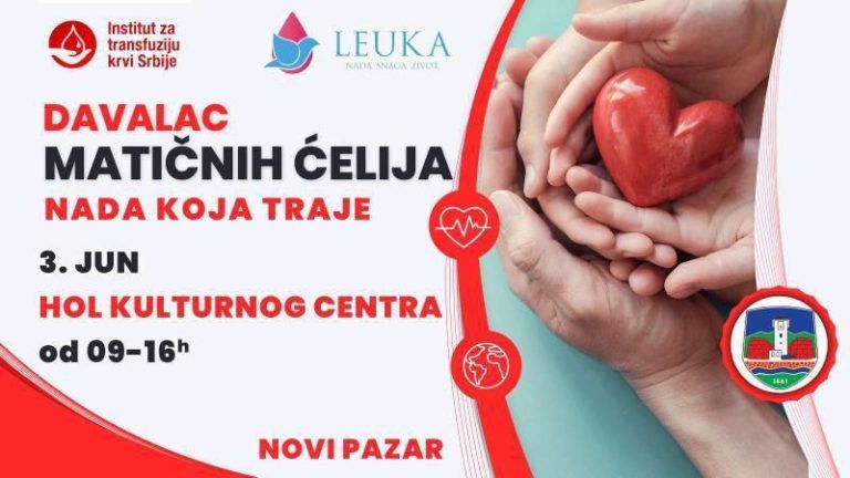 Doniranjem krvi građani Novog Pazara mogu olakšati transplataciju matičnih ćelija (vide)