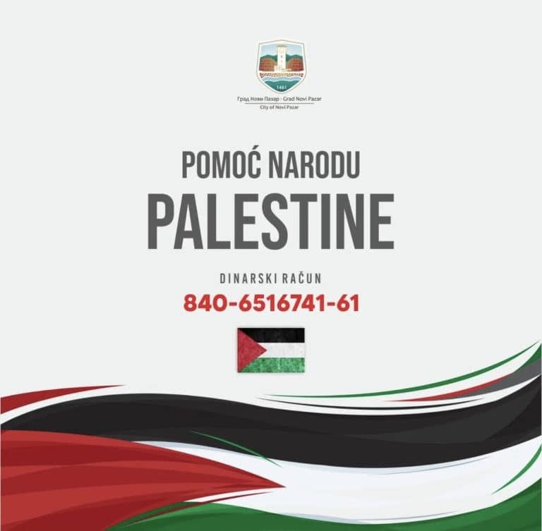 Grad Novi Pazar prikuplja pomoć za narod Palestine