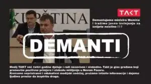 TAKT: Neistiniti navodi Memića, očekujemo izvinjenje