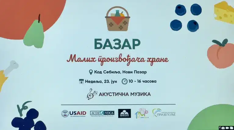 Bazar malih proizvođača hrane u Novom Pazaru