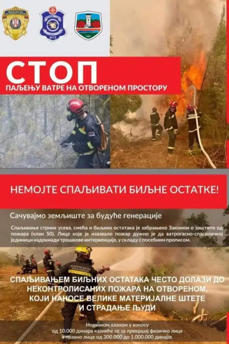 Suša uzrokovala porast požara: Štab za vanredne situacije apeluje na oprez građana