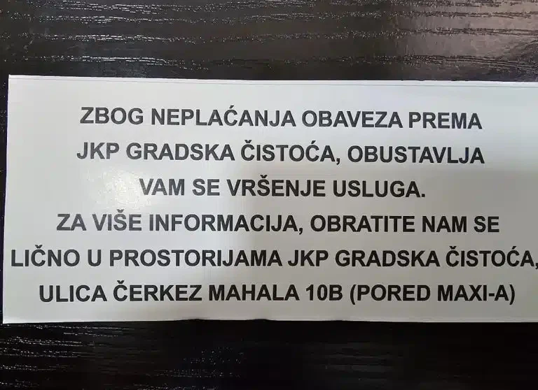 Smeće se neće odnositi onima koji ne plaćaju usluge JKP-a (VIDEO)