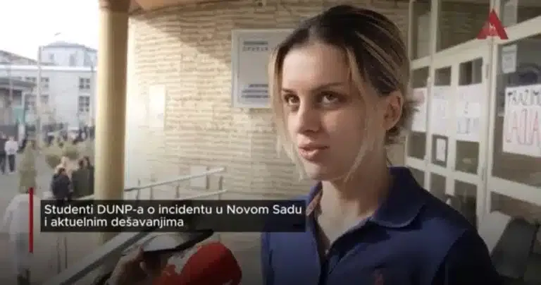 Studenti DUNP-a o incidentu u Novom Sadu i aktuelnim dešavanjima (VIDEO)