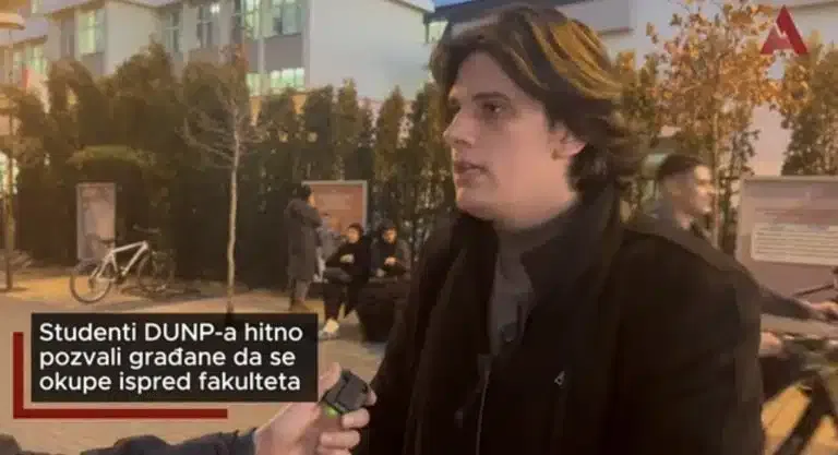 Studenti DUNP-a hitno pozvali građane da se okupe ispred fakulteta (VIDEO)