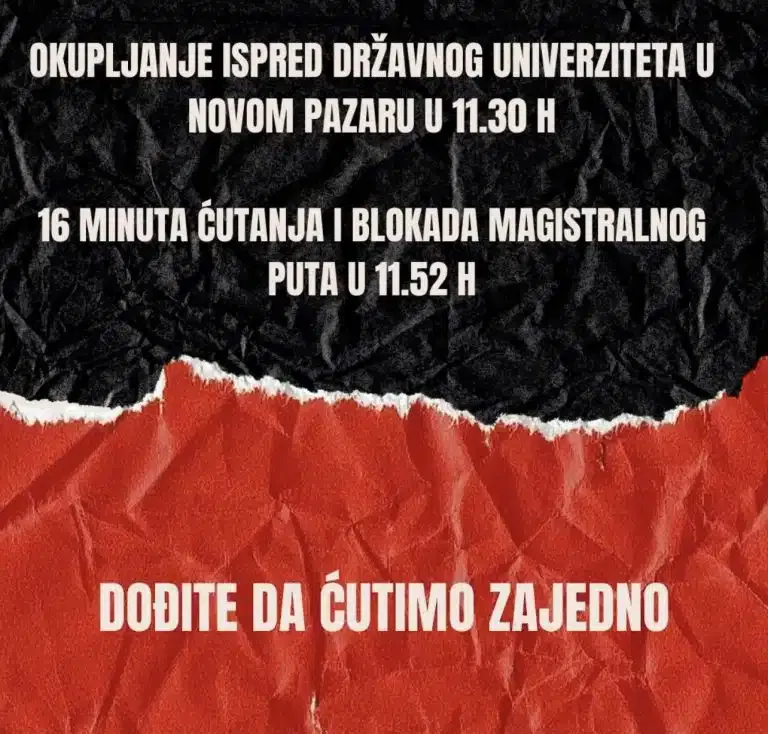 Studenti DUNP-a najavili blokadu magistralnog puta sutra