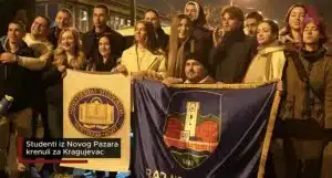 Studenti iz Novog Pazara krenuli za Kragujevac (VIDEO)