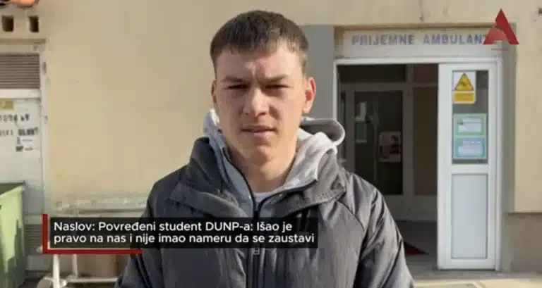 Povređen student DUNP-a tokom blokade magistralnog puta: ‘Išao je pravo na nas i nije imao nameru da se zaustavi’ (VIDEO)