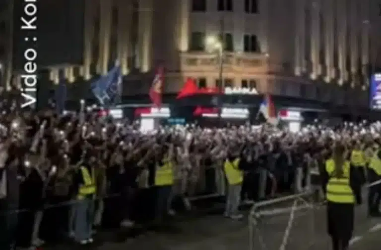 Doček studenata u Beogradu (VIDEO)