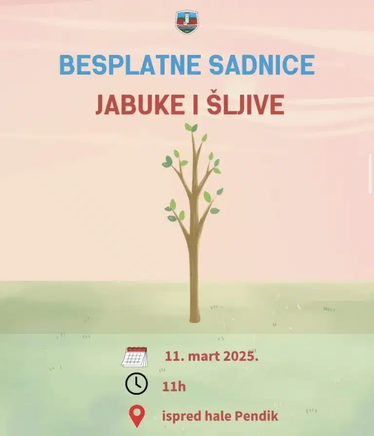 Besplatne sadnice za građane Novog Pazara: Podela sutra kod hale Pendik
