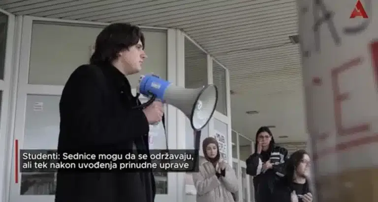 Studenti: Sednice mogu da se održavaju, ali tek nakon uvođenja prinudne uprave (VIDEO)