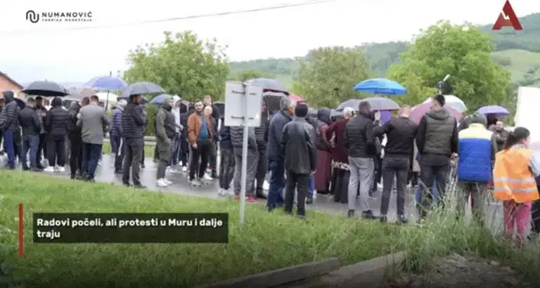 Radovi počeli, ali protesti u Muru i dalje traju (VIDEO)