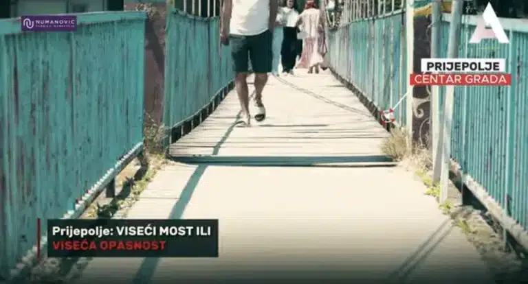 PRIJEPOLJE: Viseći most ili viseća opasnost (VIDEO)