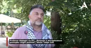 Profesor Abdagić za A1: „Rešenje o disciplinskom postupku stiglo poštom, škola i dalje ćuti“ (VIDEO)