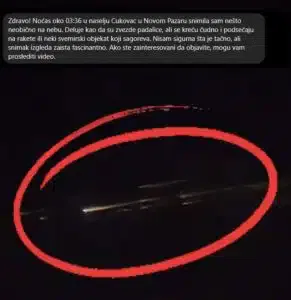 Prijavi problem: Misteriozna pojava nad Novim Pazarom (VIDEO)