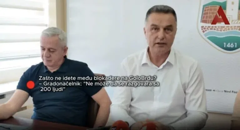 Zašto ne idete među blokadere na Golo Brdo? – Gradonačelnik: „Ne može da se razgovara sa 200 ljudi“ (VIDEO)