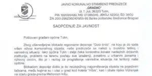 ODGOVOR PORTALA A1TV.NET NA SAOPŠTENJE JKP „GRADAC“ TUTIN