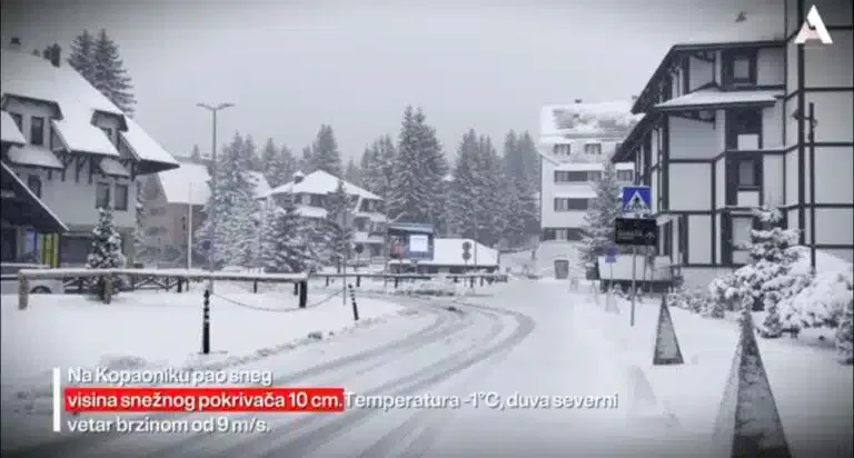 Na Kopaoniku 10 cm snega, temperatura –1: RHMZ upozorava na obilne padavine (VIDEO)