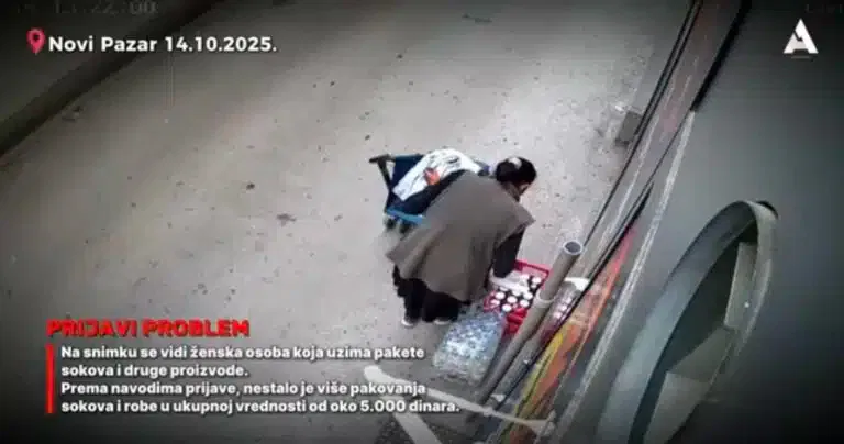 Građani poslali snimak krađe u centru Novog Pazara (VIDEO)