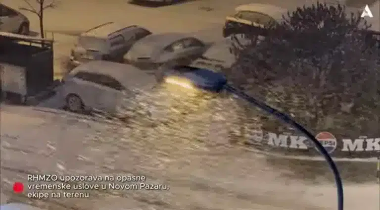 RHMZO upozorava na opasne vremenske uslove u Novom Pazaru, ekipe na terenu (VIDEO)