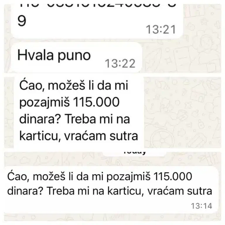 Prevara preko WhatsApp-a u toku! Građani Novog Pazara oštećeni, novac uplaćivan na lažne žiro račune