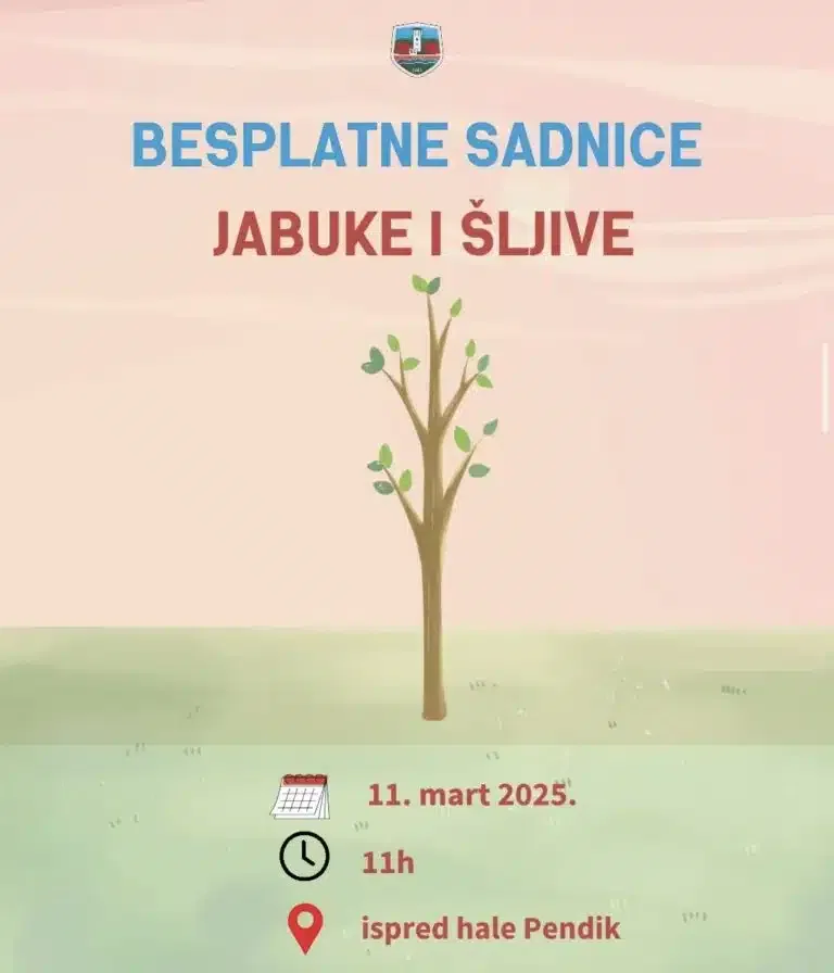 Besplatne sadnice za građane Novog Pazara: Podela sutra kod hale Pendik