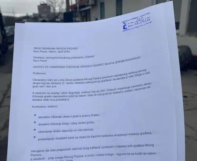 JKP „Gradska čistoća“ prihvatila poziv gimnazijalaca i Zbora građana za čišćenje grada pred protest 12. aprila