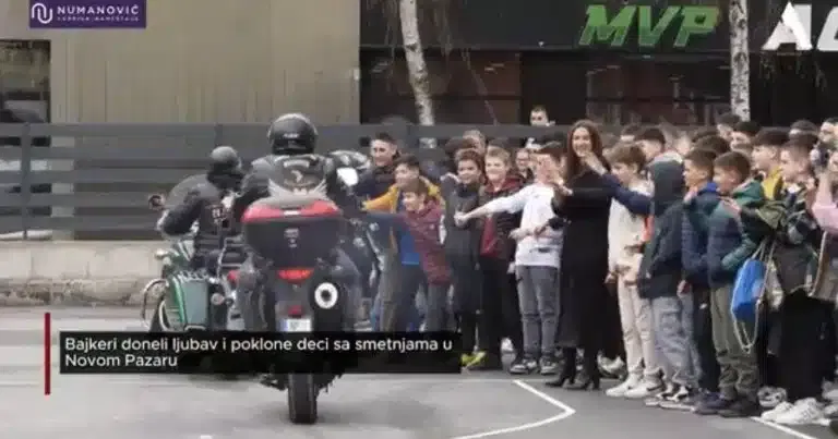 Bajkeri doneli ljubav i poklone deci sa smetnjama u Novom Pazaru (VIDEO)