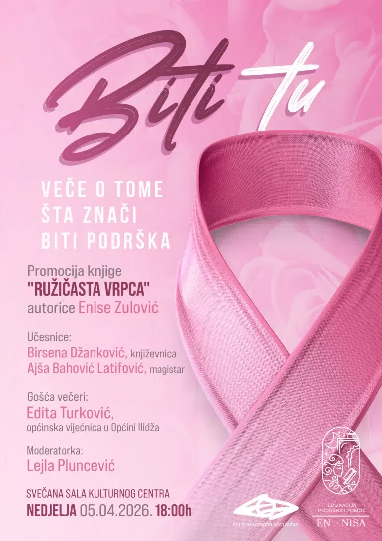 Promocija knjige „Ružičasta vrpca“ u nedelju u Kulturnom centru